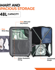 HRX by Hrithik Roshan Small Cabin Suitcase (56 cm) 8 Wheels - Glide