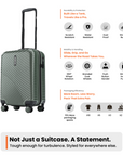 HRX by Hrithik Roshan Small Cabin Suitcase (56 cm) 8 Wheels - Glide