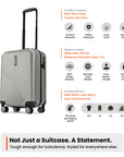 HRX by Hrithik Roshan Small Cabin Suitcase (56 cm) 8 Wheels - Glide