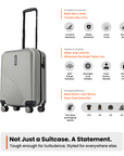 HRX by Hrithik Roshan Small Cabin Suitcase (56 cm) 8 Wheels - Glide