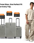 HRX by Hrithik Roshan Hard Body Set of 3 Luggage 8 Wheels - Glide