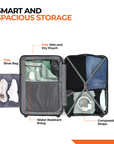 HRX by Hrithik Roshan Small Cabin Suitcase (56 cm) 8 Wheels - Glide