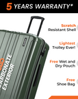 HRX by Hrithik Roshan Large Check-in Suitcase (75 cm) 8 Wheels - Force