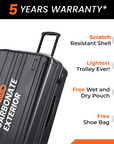 HRX by Hrithik Roshan Large Check-in Suitcase (75 cm) 8 Wheels - Force