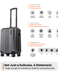 HRX by Hrithik Roshan Large Check-in Suitcase (75 cm) 8 Wheels - Force