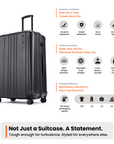HRX by Hrithik Roshan Hard Body Set of 3 Luggage 8 Wheels - Force