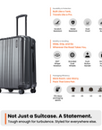 HRX by Hrithik Roshan Medium Check-in Suitcase (65 cm) 8 Wheels - Force