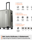HRX by Hrithik Roshan Medium Check-in Suitcase (65 cm) 8 Wheels - Force