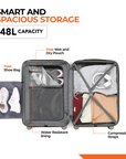 HRX by Hrithik Roshan Large Check-in Suitcase (75 cm) 8 Wheels - Force