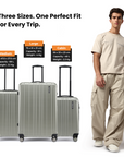HRX by Hrithik Roshan Hard Body Set of 2 Luggage 8 Wheels - Force