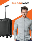 HRX by Hrithik Roshan Small Cabin Suitcase (56 cm) 8 Wheels - Grit