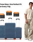 HRX by Hrithik Roshan Hard Body Set of 2 Luggage 8 Wheels - Helium