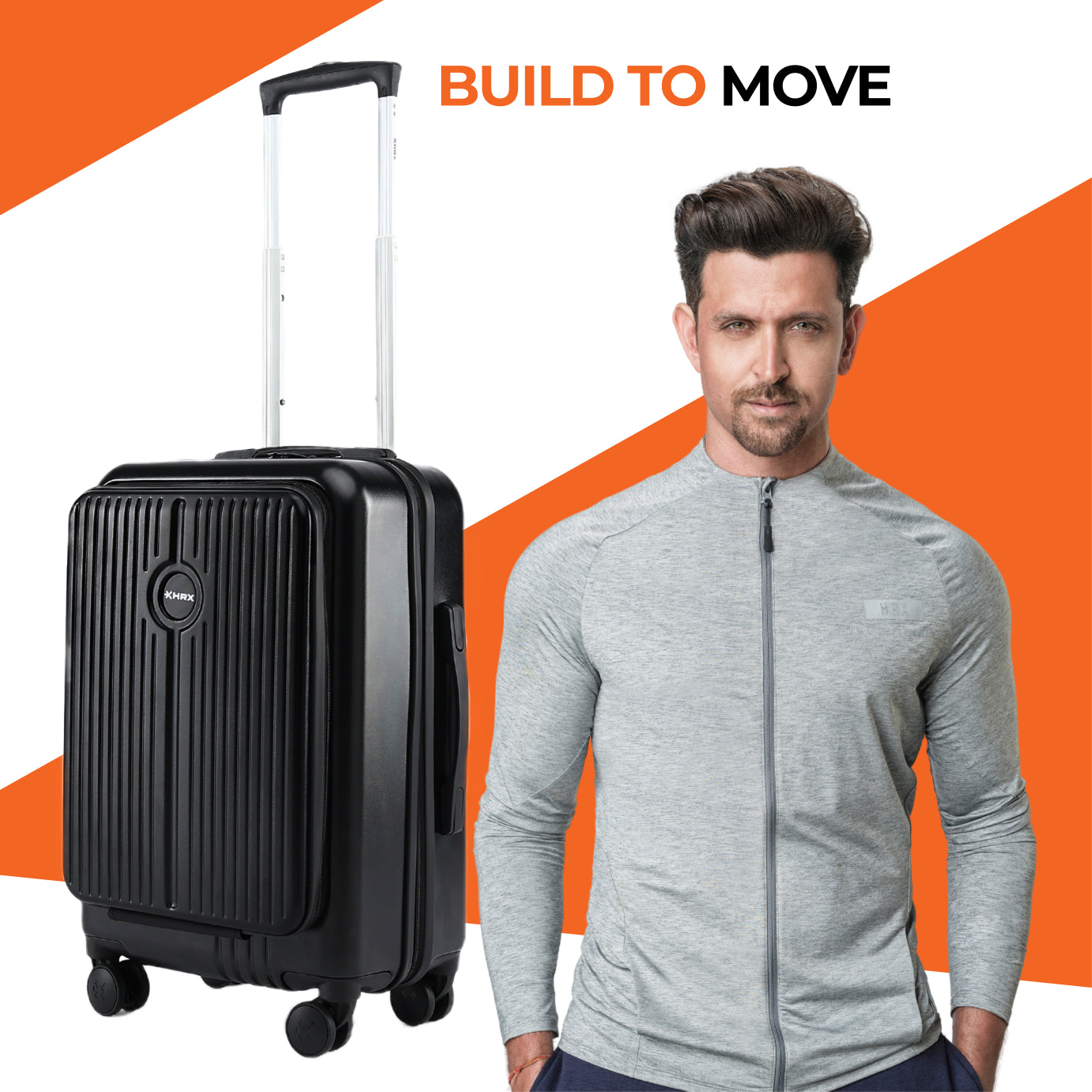 HRX by Hrithik Roshan Laptop Cabin Small Suitcase 8 Wheels - Urban Traveller
