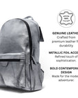 Rare Rabbit Arte (Leather) Backpack-One Size-Metalic Foil