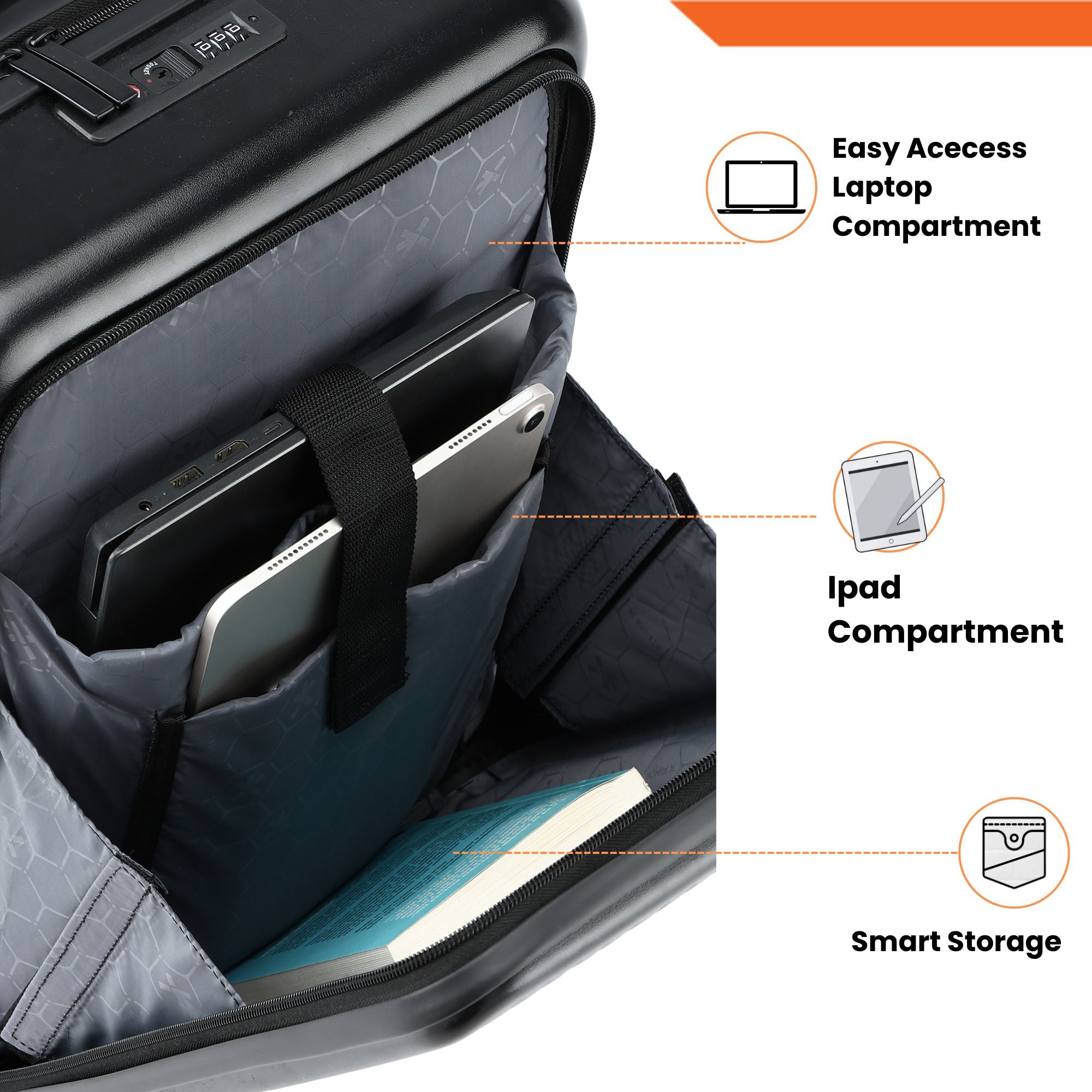 HRX by Hrithik Roshan Laptop Cabin Small Suitcase 8 Wheels - Urban Traveller