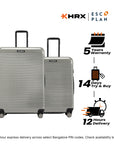 HRX by Hrithik Roshan Hard Body Set of 2 Luggage 8 Wheels - Grit