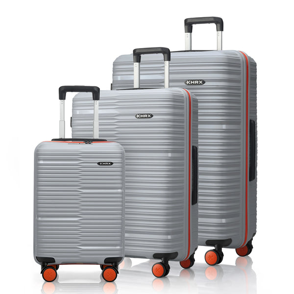 HRX Zanzibar Hard Body Set of 3 Luggage (8 Wheels) - Polypropylene