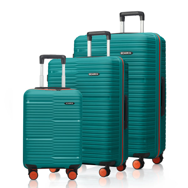 HRX Zanzibar Hard Body Set of 3 Luggage (8 Wheels) - Polypropylene