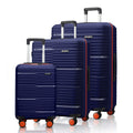 HRX Zanzibar Hard Body Set of 3 Luggage (8 Wheels) - Polypropylene