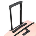 Medium check-in suitcase top handle and zipper pull, peach with black accents