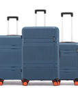 HRX by Hrithik Roshan Hard Body Set of 3 Luggage 8 Wheels - Helium
