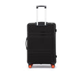 Hard-shell carry-on suitcase, black with telescopic handle and 8 wheels