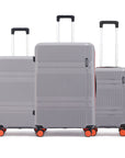 HRX by Hrithik Roshan Hard Body Set of 3 Luggage 8 Wheels - Helium