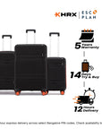 HRX by Hrithik Roshan Hard Body Set of 3 Luggage 8 Wheels - Helium