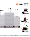 HRX by Hrithik Roshan Hard Body Set of 3 Luggage 8 Wheels - Helium