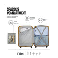 Open yellow cabin trolley with spacious interior compartments and packing pockets