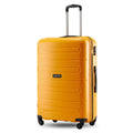 Yellow large spinner trolley with telescopic handle and 4 wheels