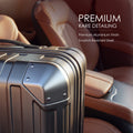 Silver polycarbonate suitcase corner with scratch-resistant shell and side panel details