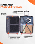 HRX by Hrithik Roshan Large Check-in Suitcase (75 cm) 8 Wheels - Madrid
