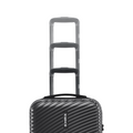 Charcoal gray small cabin suitcase with three retractable handles