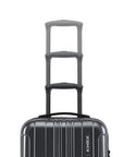 Small cabin suitcase handle set, charcoal and silver-gray color options shown