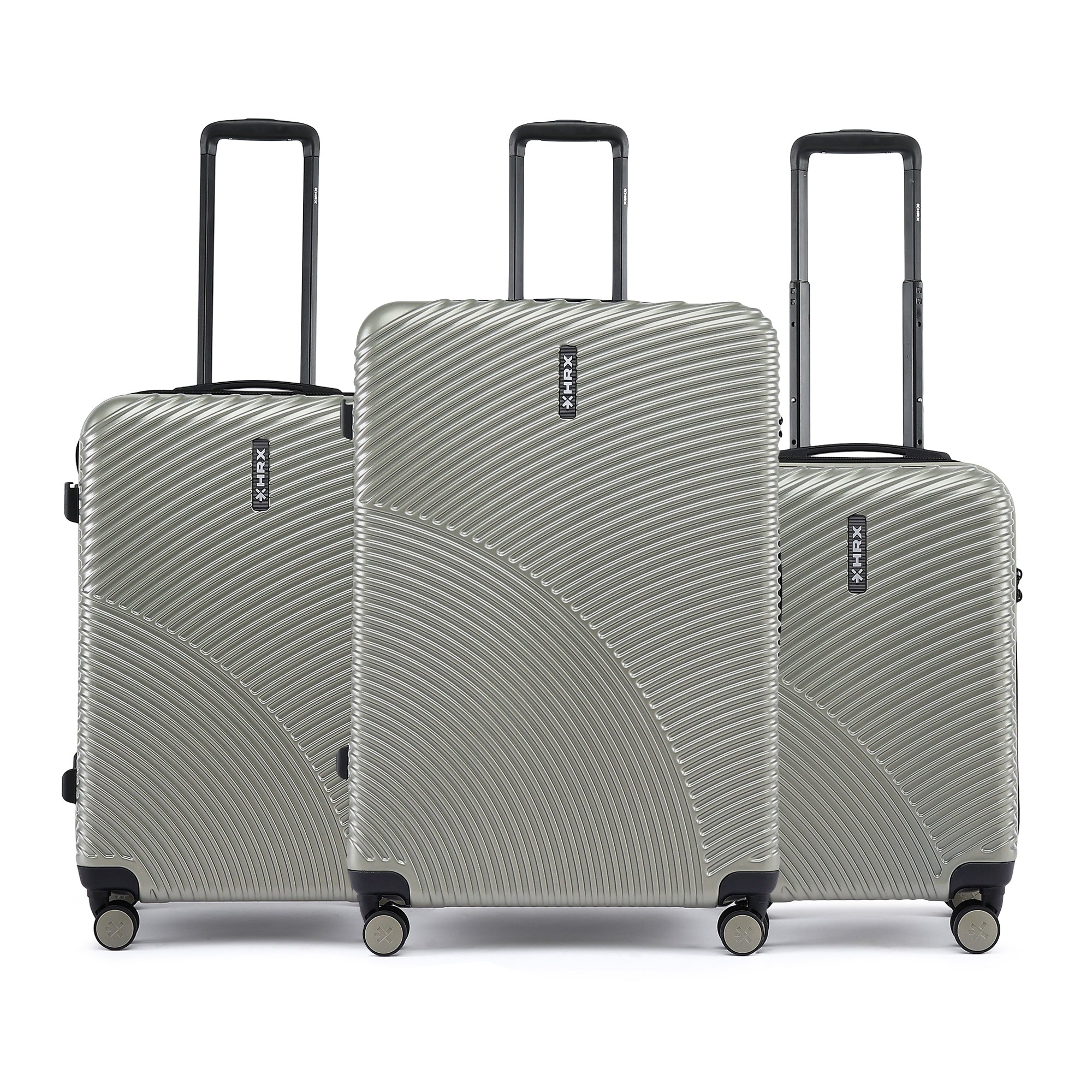 HRX by Hrithik Roshan Hard Body Set of 3 Luggage 8 Wheels - Glide