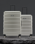 HRX by Hrithik Roshan Hard Body Set of 2 Luggage 8 Wheels - Brute Set of 2 (Small 58cm | Medium 65cm) - Silver