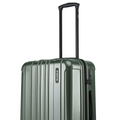 Dark green hardshell suitcase top with telescopic handle and side access panel