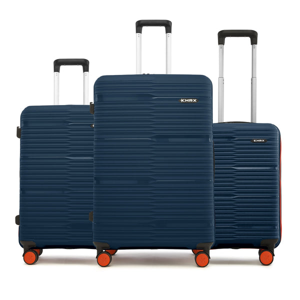 HRX by Hrithik Roshan Hard Body Set of 3 Luggage 8 Wheels - Zanzibar
