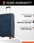 HRX by Hrithik Roshan Hard Body Set of 2 Luggage 8 Wheels - Zanzibar