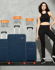 HRX by Hrithik Roshan Medium Check-in Suitcase (65 cm) 8 Wheels - Zanzibar