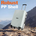 Light hard-shell small suitcase with telescopic handle and four wheels
