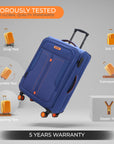 HRX Overdrive Spinner Trolley- Soft Body Luggage