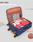 HRX Overdrive Spinner Trolley- Soft Body Luggage