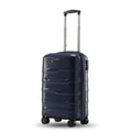 Cabin trolley with navy blue polypropylene shell, telescopic handle, and 8 wheels