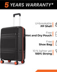 HRX by Hrithik Roshan Medium Check-in Suitcase (65 cm) 8 Wheels - Helium