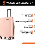 HRX by Hrithik Roshan Medium Check-in Suitcase (65 cm) 8 Wheels - Kyoto
