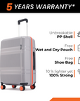 HRX by Hrithik Roshan Medium Check-in Suitcase (65 cm) 8 Wheels - Helium