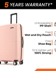 HRX by Hrithik Roshan Hard Body Set of 3 Luggage 8 Wheels - Kyoto