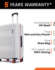 HRX by Hrithik Roshan Hard Body Set of 2 Luggage 8 Wheels - Helium